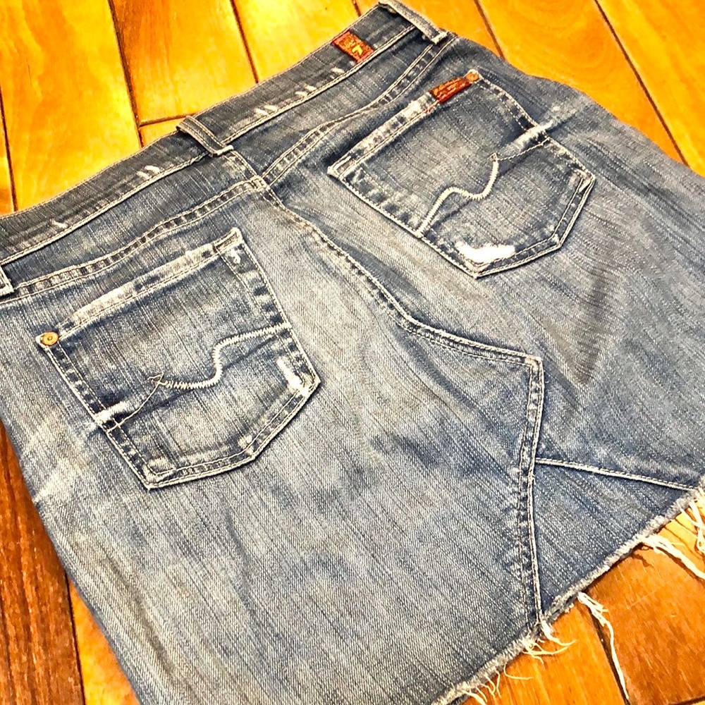 7 FOR ALL MAN KIND jean skirt